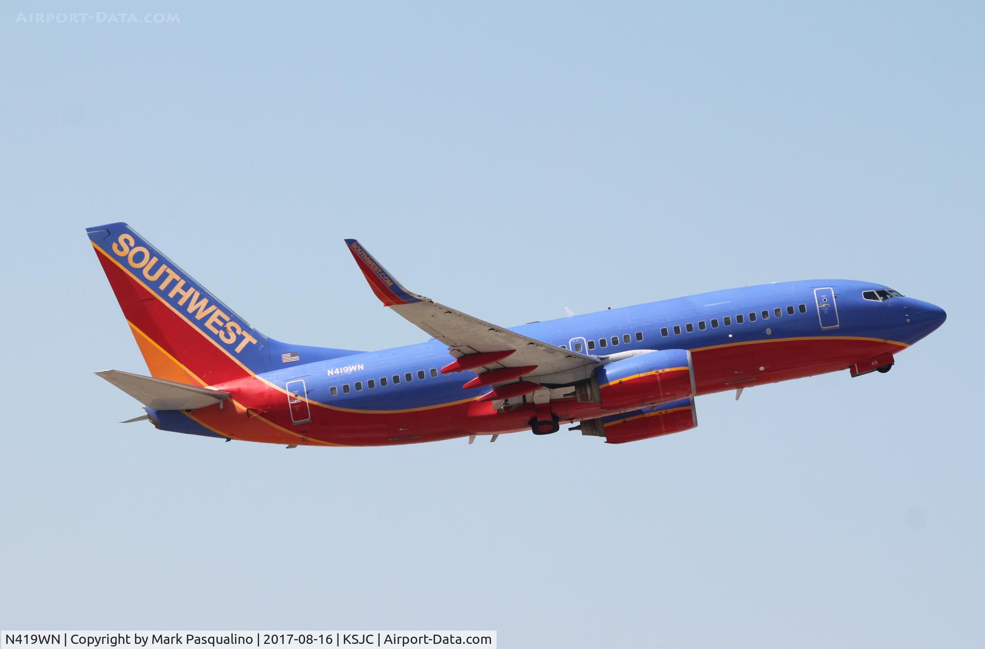 N419WN, 2001 Boeing 737-7H4 C/N 29824, Boeing 737-700
