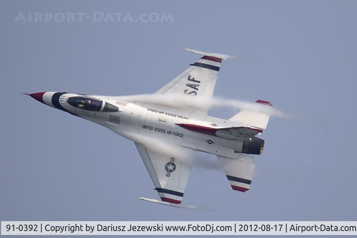 91-0392, 1993 General Dynamics F-16C Fighting Falcon C/N CC-90, F-16CM Fighting Falcon 91-0392 6 from USAF Thunderbirds  Nellis AFB, NV