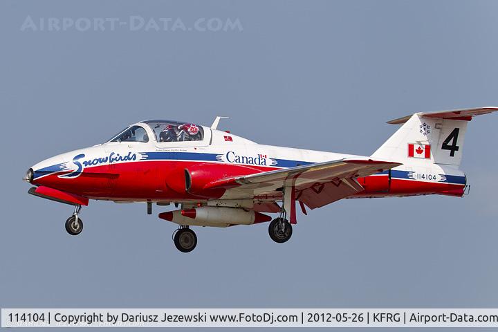 114104, Canadair CT-114 Tutor C/N 1104, CAF CT-114 Tutor 114104 C/N 1104 from Snowbirds Demo Team 15 Wing CFB Moose Jaw, SK