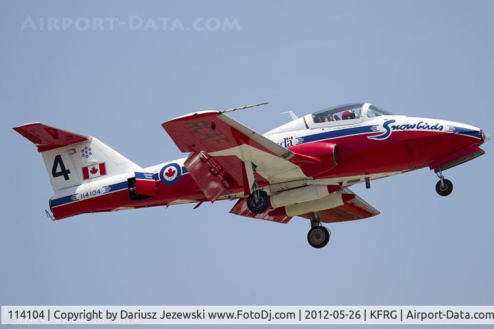 114104, Canadair CT-114 Tutor C/N 1104, CAF CT-114 Tutor 114104 C/N 1104 from Snowbirds Demo Team 15 Wing CFB Moose Jaw, SK