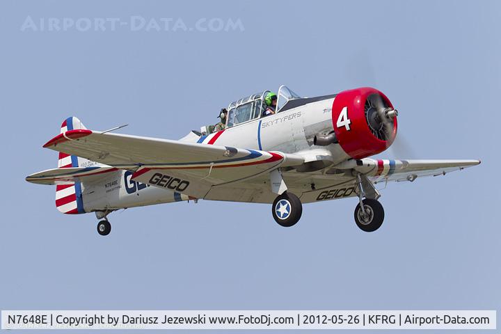 N7648E, 1942 North American SNJ-3 Texan C/N 78-6987, North American SNJ-3 Texan  C/N 786987 - Geico Skytypers, N7648E