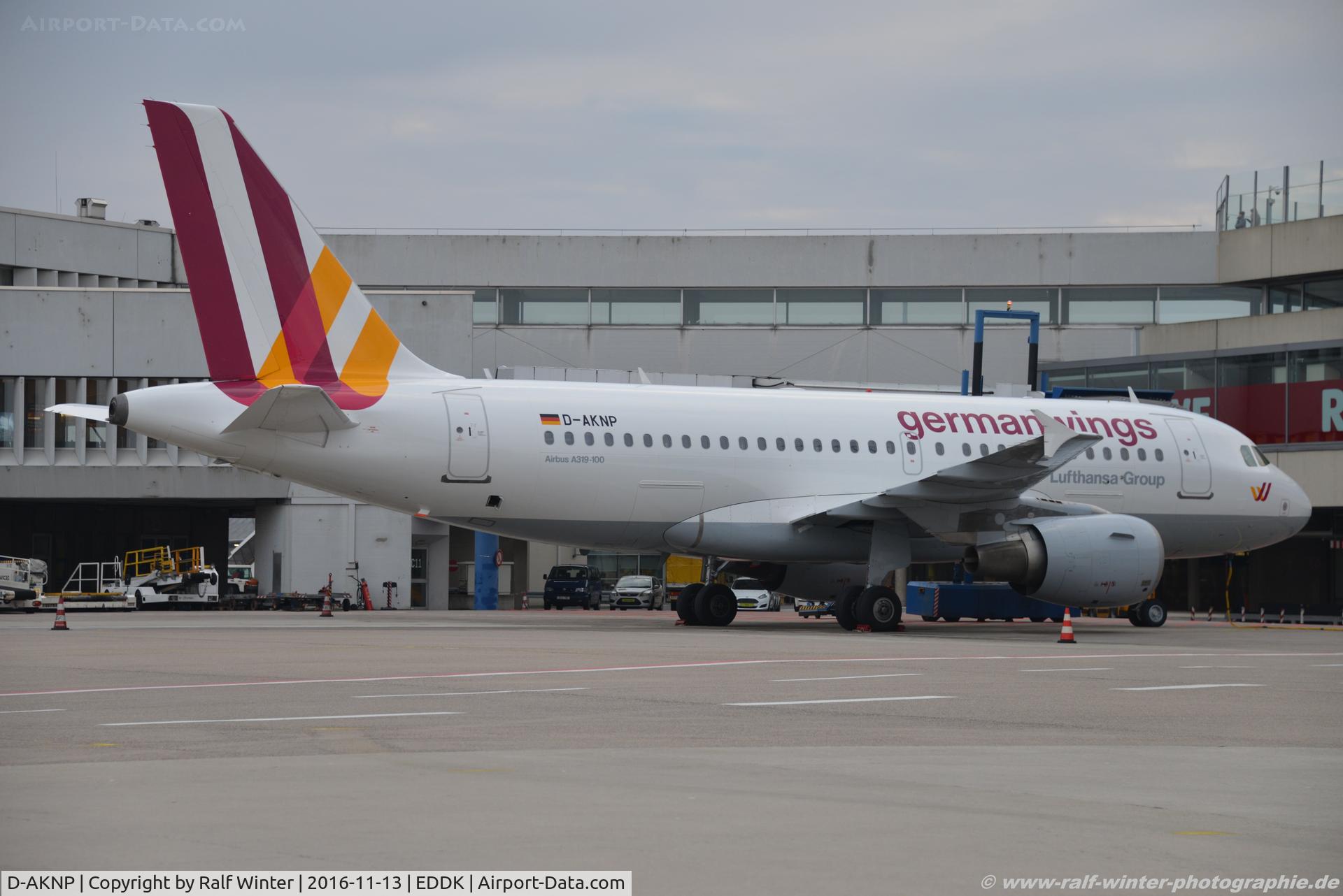 D-AKNP, 1999 Airbus A319-112 C/N 1155, Airbus A319-112 - 4U GWI Germanwings - 1155 - D-AKNP - 13.11.2016 - CGN