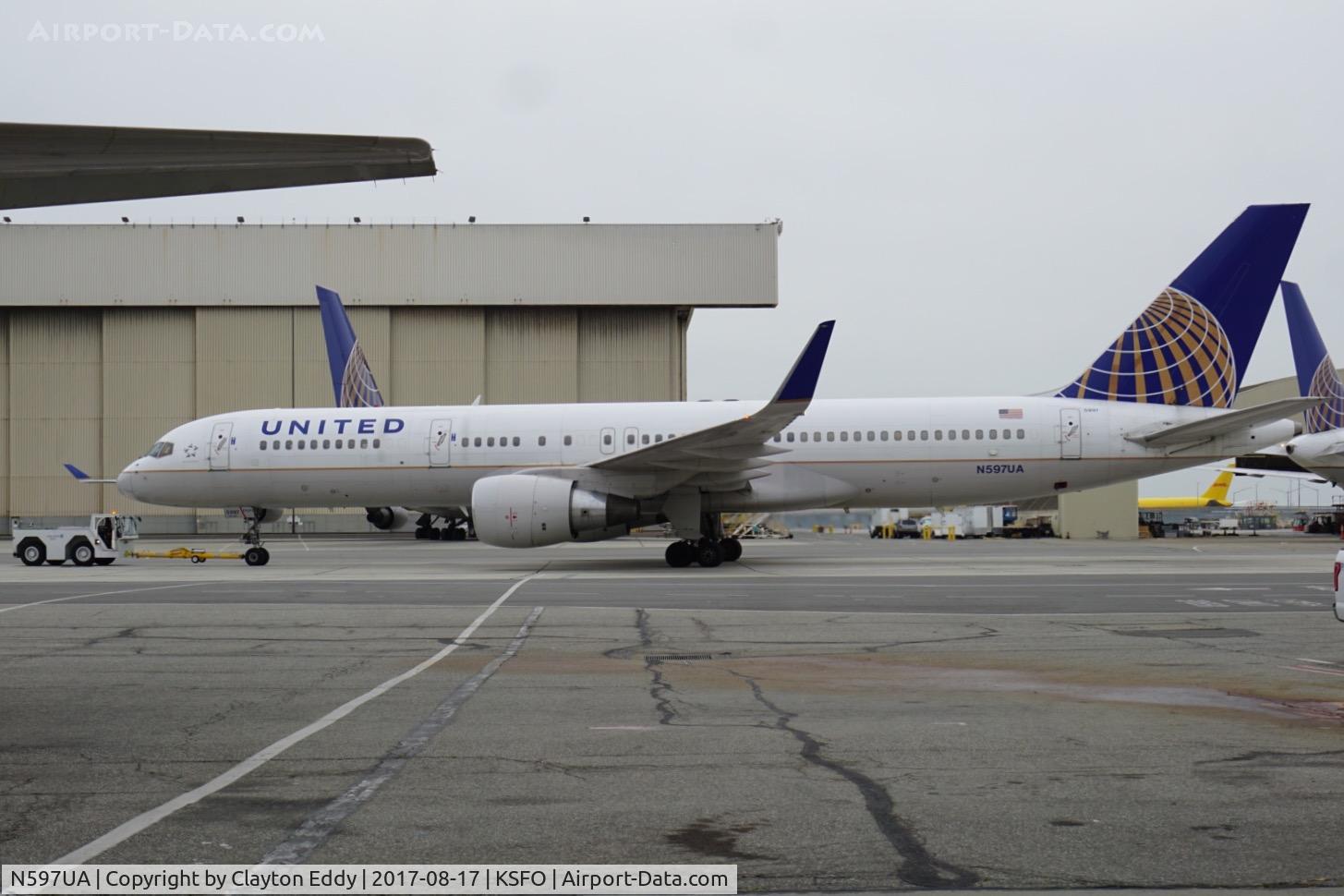 N597UA, 1998 Boeing 757-222 C/N 28750, SFO 2017.