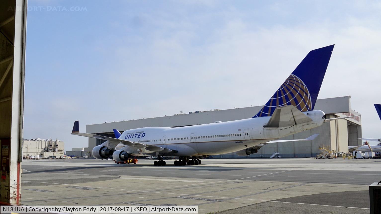 N181UA, 1991 Boeing 747-422 C/N 25278, SFO 2017.