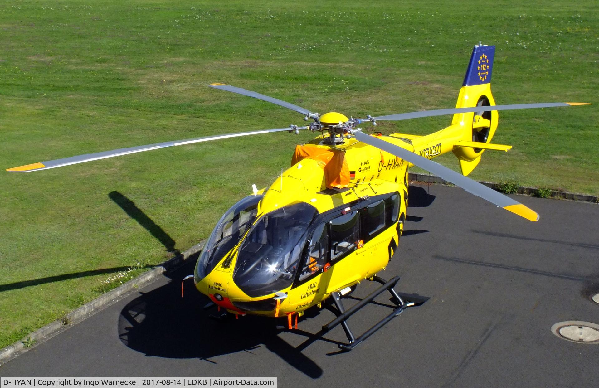 D-HYAN, 2017 Airbus Helicopters H-145 (BK-117D-2) C/N 20146, Airbus Helicopters H145 of ADAC Luftrettung at Bonn-Hangelar airfield