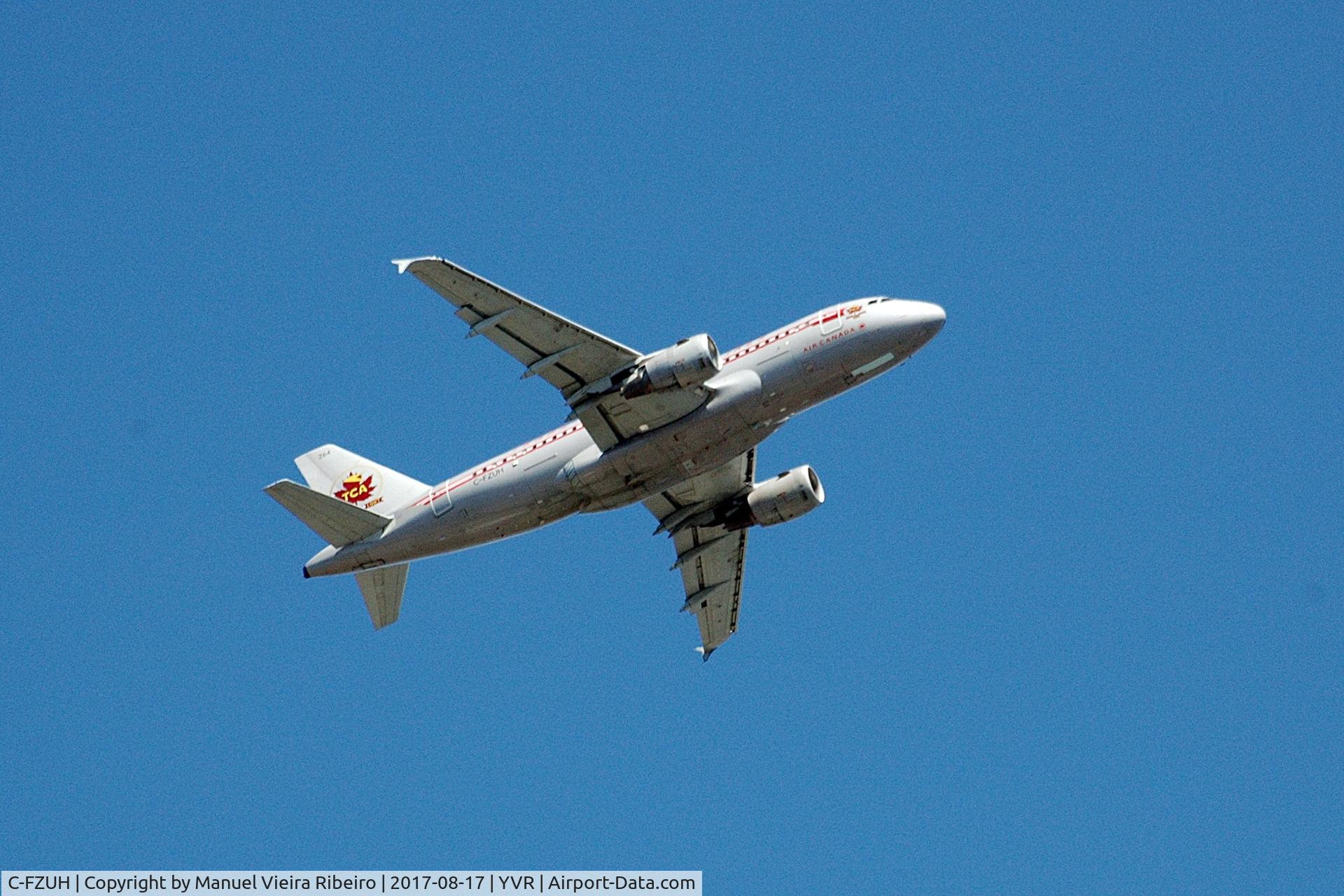 C-FZUH, 1997 Airbus A319-114 C/N 711, Still wearing the retro TCA livery