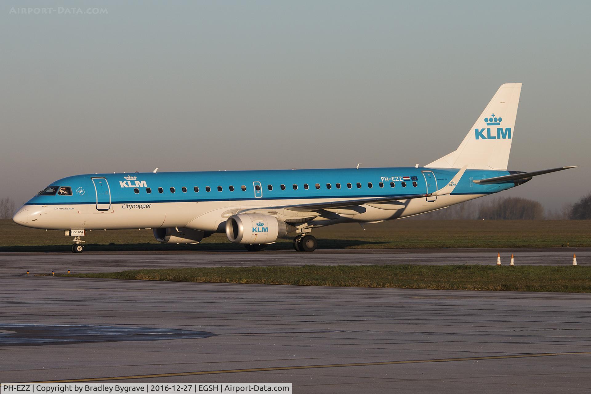 PH-EZZ, 2013 Embraer 190STD (ERJ-190-100) C/N 19000654, Nope, not its first visit to Norwich!!!!