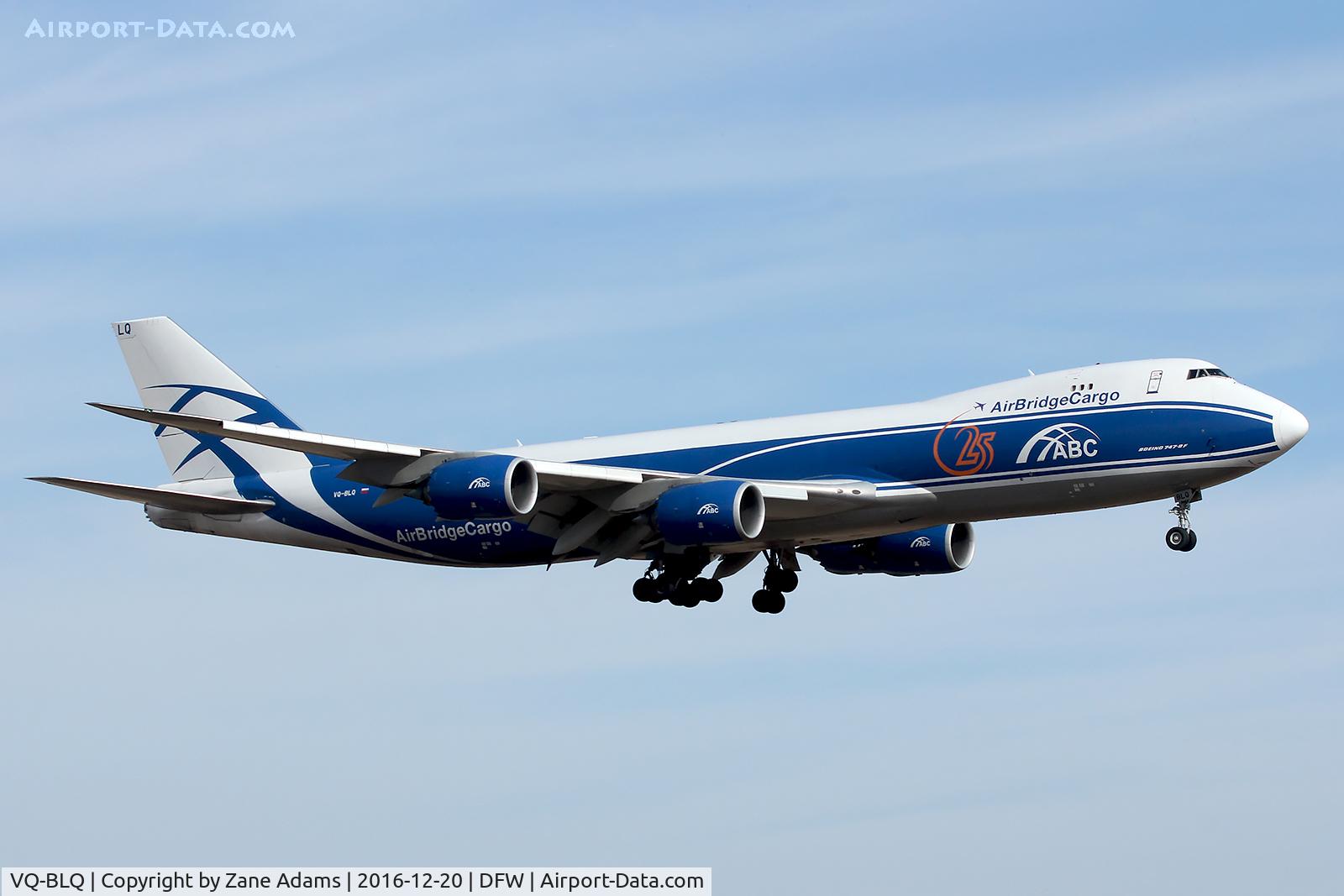 VQ-BLQ, 2011 Boeing 747-8HVF/SCD C/N 37581, Arriving at DFW Airport