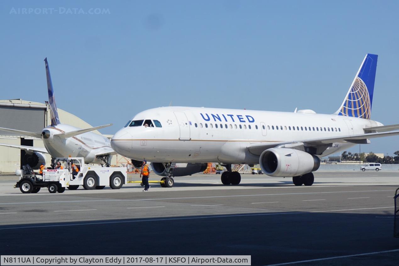 N811UA, 1998 Airbus A319-131 C/N 847, SFO 2017.