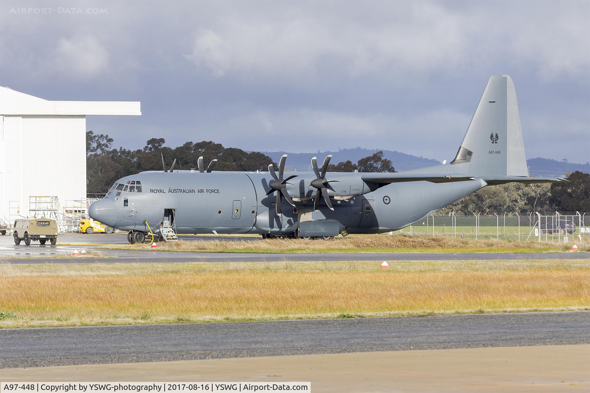 A97-448, 1999 Lockheed Martin C-130J-30 Super Hercules C/N 382-5448, Royal Australian Air Force (A97-448) Lockheed Martin C-130J Hercules at Wagga Wagga Airport.