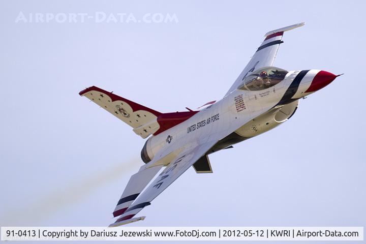 91-0413, 1991 General Dynamics F-16CJ Fighting Falcon C/N CC-111, F-16CM Fighting Falcon 91-0413 5 from USAF Thunderbirds  Nellis AFB, NV