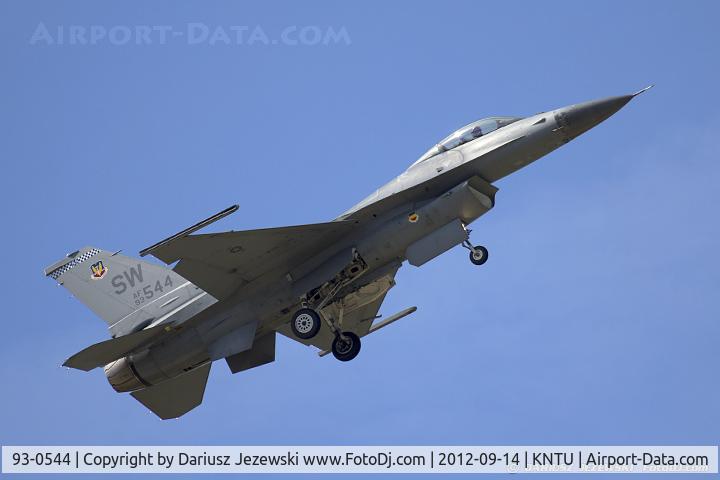 93-0544, 1993 General Dynamics F-16CJ Fighting Falcon C/N CC-179, F-16CJ Fighting Falcon 93-0544 SW from 78th FS 
