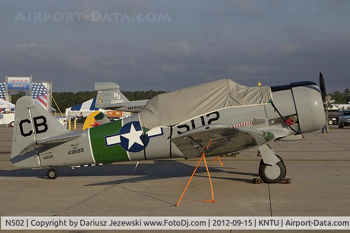 N502, 1944 North American P-51D Mustang C/N 122-38859, North American SNJ-5 Texan  C/N 43689, N502
