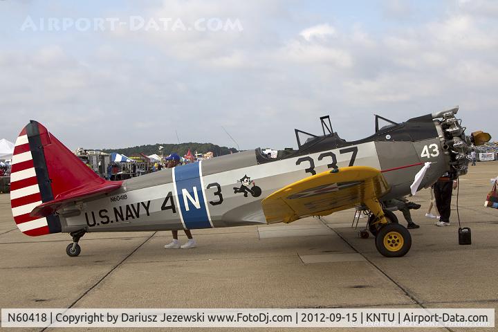N60418, 1943 Fairchild (St. Louis) PT-23A Cornell (M-62C) C/N 337SL, Fairchild M-62C ( PT-23A ) C/N 337SL, N60418