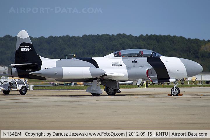 N134EM, Canadair CT-133 Silver Star 3 (CL-30) C/N T33-564, Canadair CT-33 Silver Star C/N 133564, N134EM