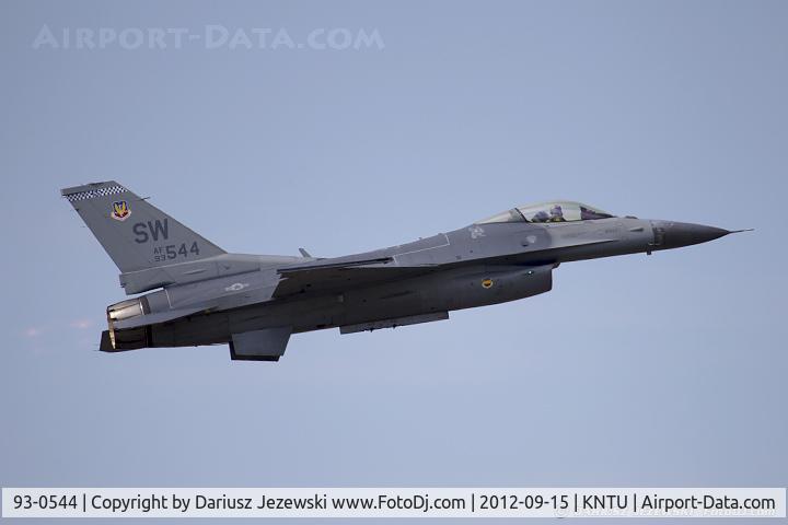 93-0544, 1993 General Dynamics F-16CJ Fighting Falcon C/N CC-179, F-16CJ Fighting Falcon 93-0544 SW from 78th FS 