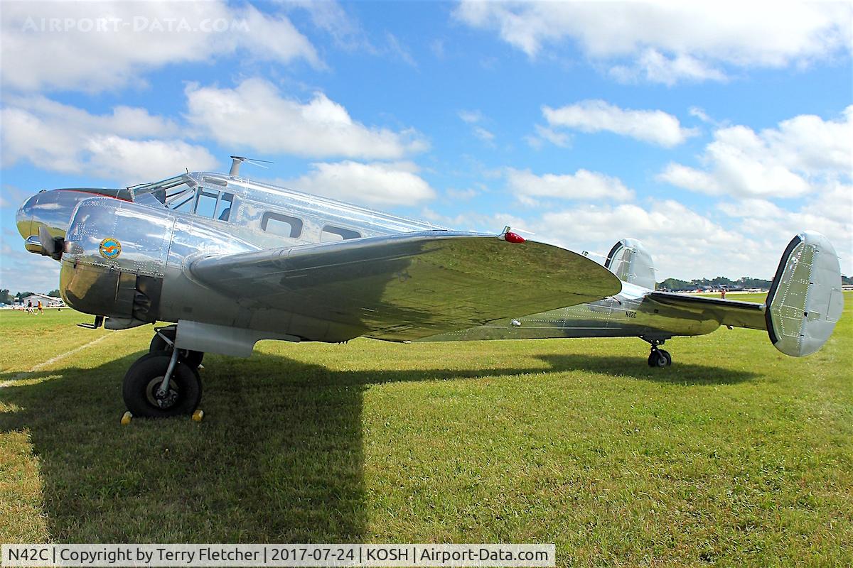N42C, Beech D18S C/N A-468, At 2017-EAA Airventure at Oshkosh