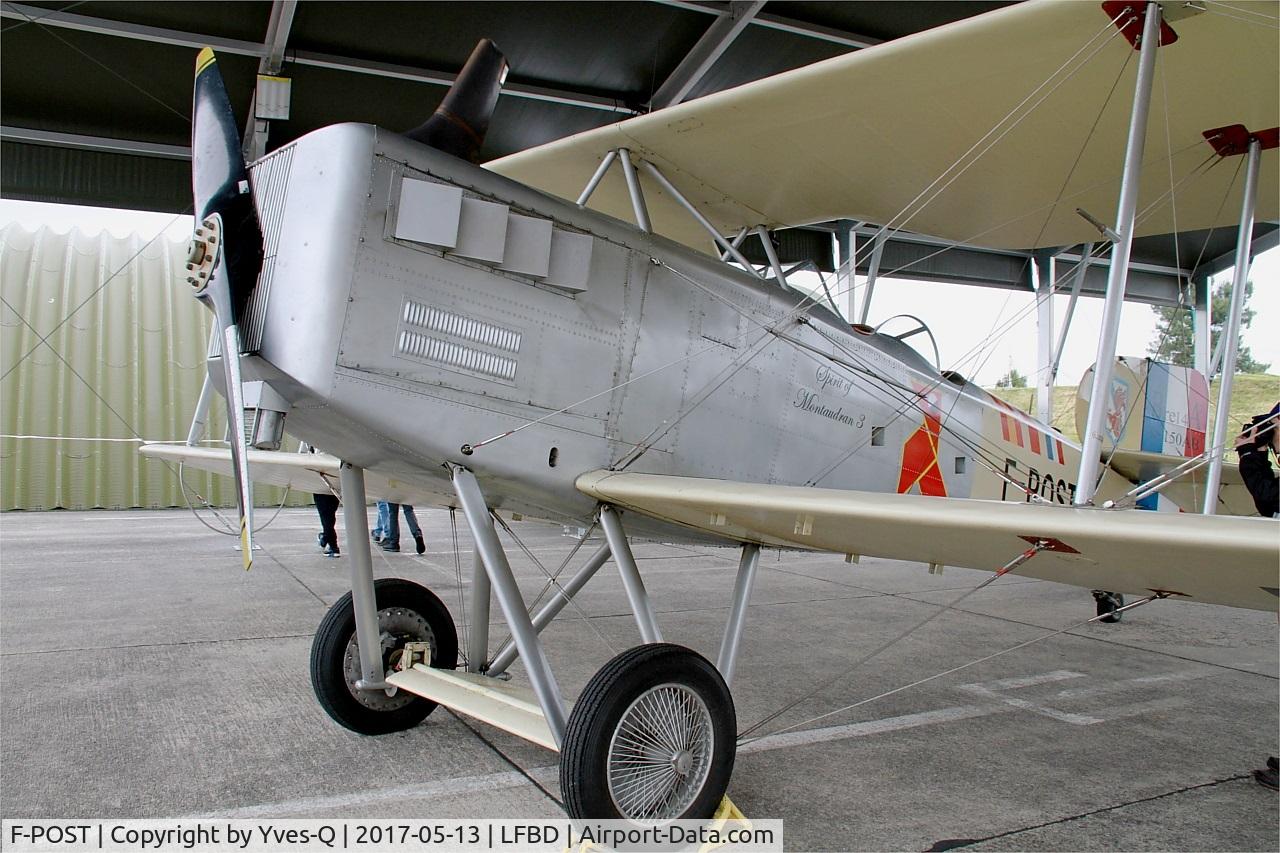 F-POST, Breguet 14P Replica C/N 150AB, Breguet 14P Replica, Static display, Bordeaux-Mérignac airport (LFBD-BOD) Open day 2017