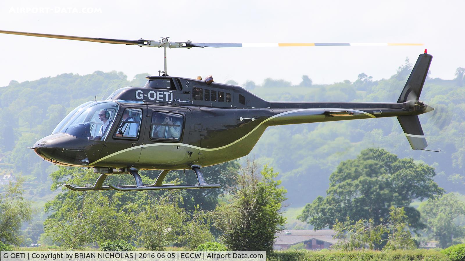 G-OETI, 1978 Bell 206B JetRanger III C/N 2533, Pleasure flights at Welshpool.