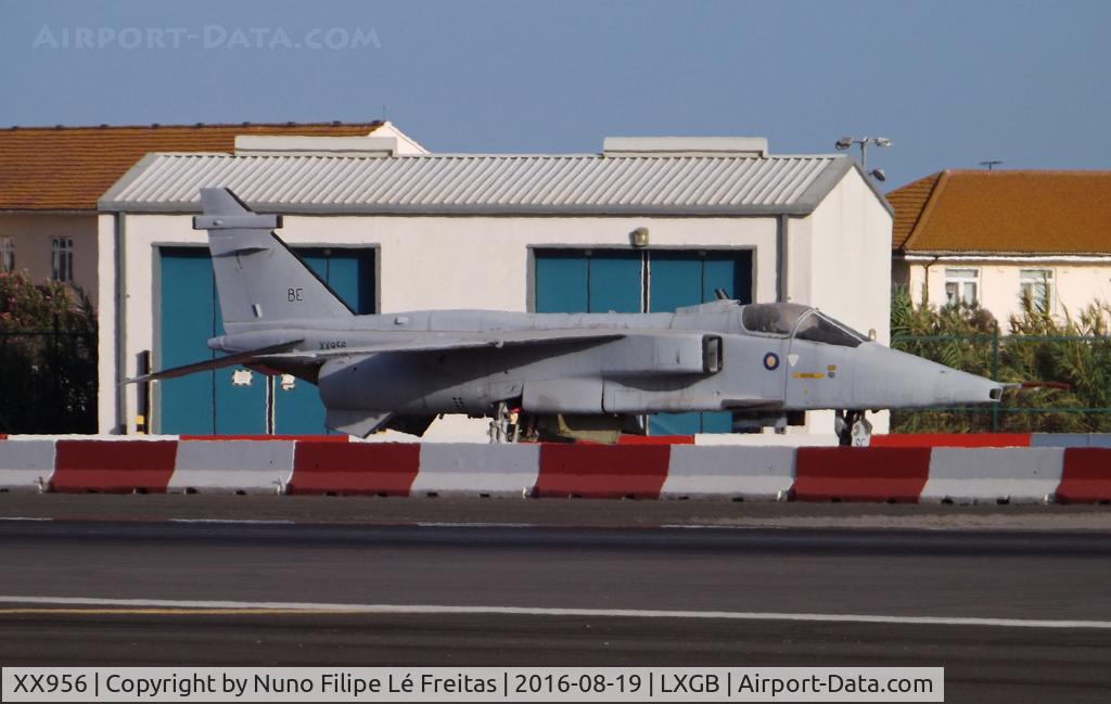 XX956, 1975 Sepecat Jaguar GR.1 C/N S.78, At Gibraltar. Static display.