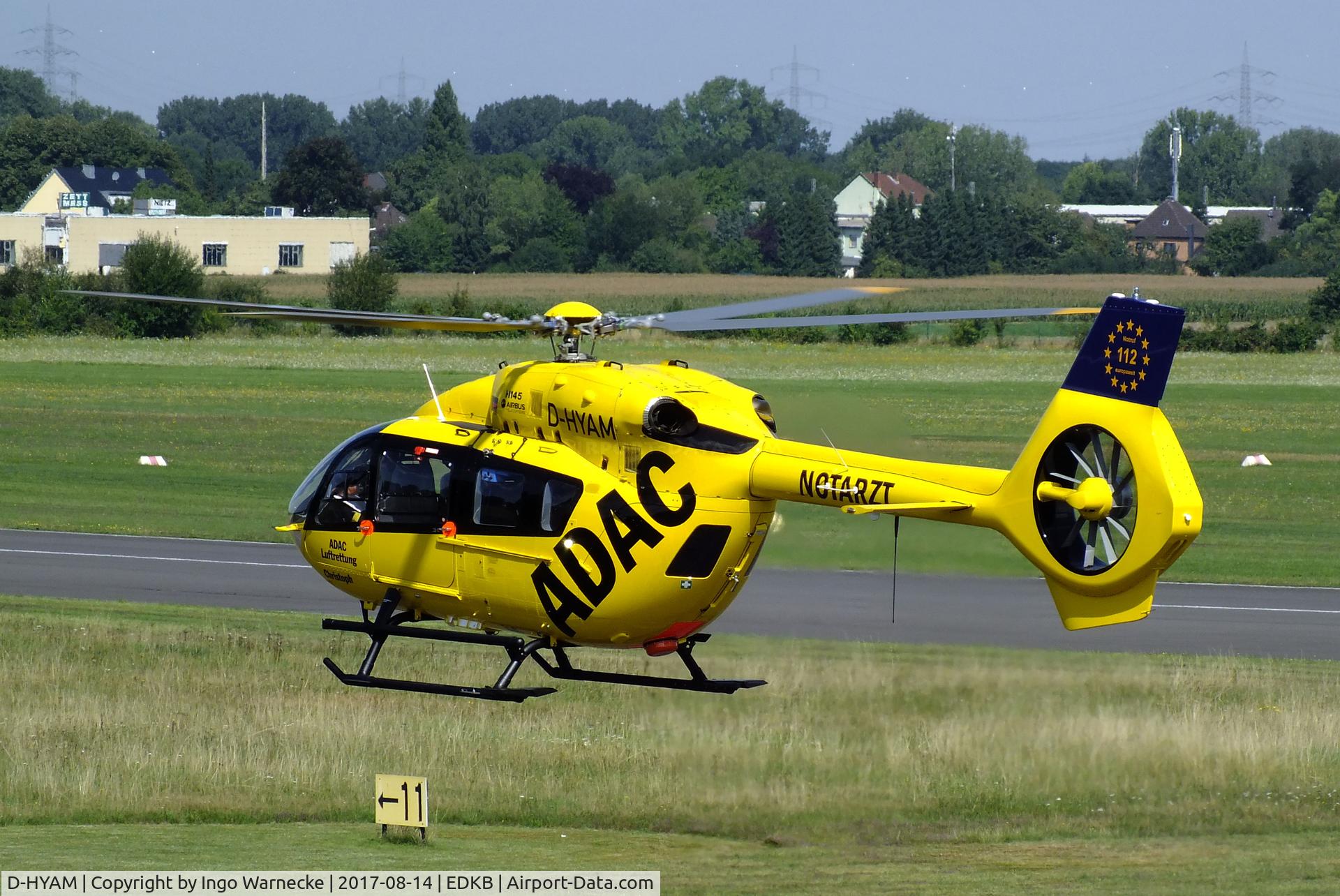 D-HYAM, 2017 Airbus Helicopters H-145 (BK-117D-2) C/N 20142, Airbus Helicopters H145 of ADAC Luftrettung at Bonn-Hangelar airfield