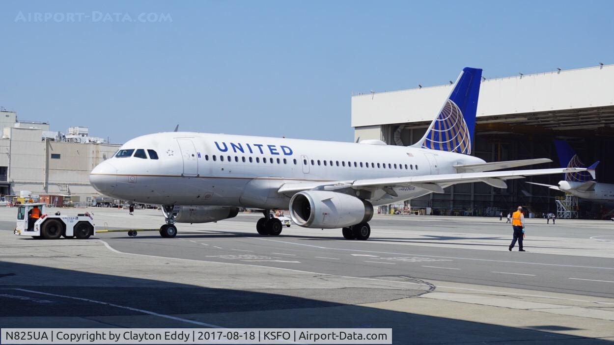 N825UA, 1999 Airbus A319-131 C/N 980, SFO 2017.