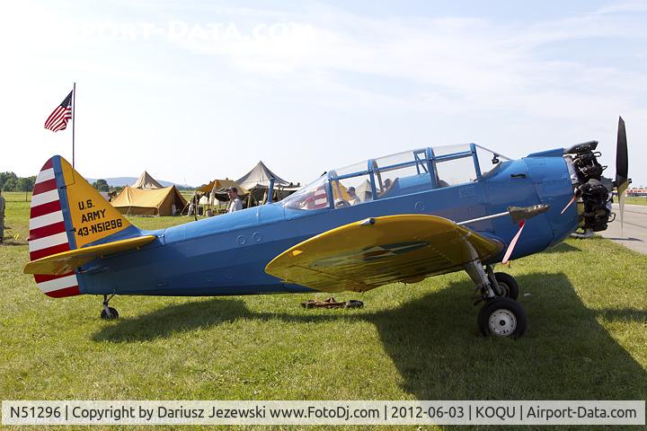 N51296, 1943 Fairchild (Howard) PT-23A Cornell (M-62C) C/N HO-190, Fairchild M-62C (PT-23A)  C/N 190-H0, N51296