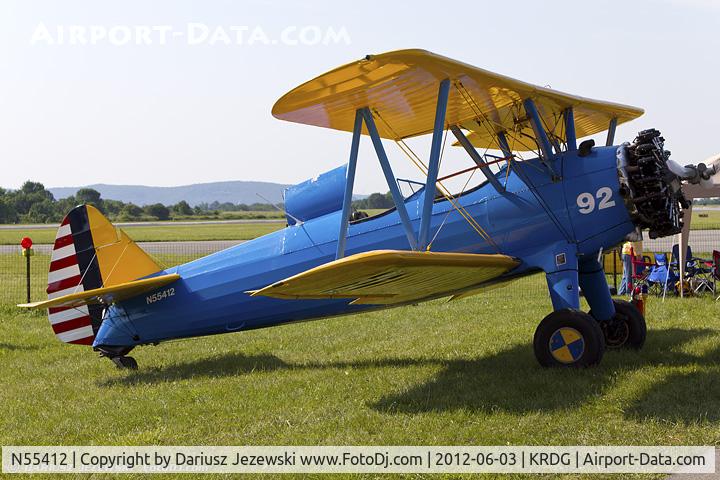 N55412, 1941 Boeing A75L300 C/N 75-1551, Boeing A-75L300 PT-13 Kaydet  C/N 75-1551, N55412
