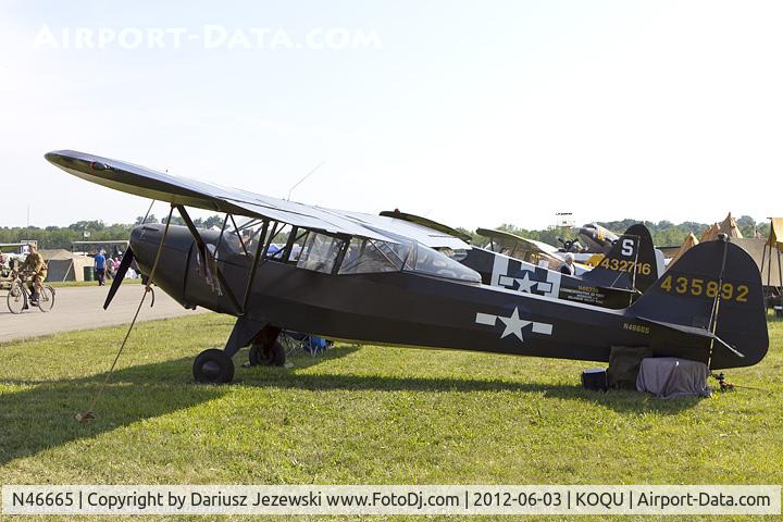 N46665, 1943 Taylorcraft DCO-65 C/N L-5892, Taylorcraft L-2 DCO-65  C/N L-5892, N46665