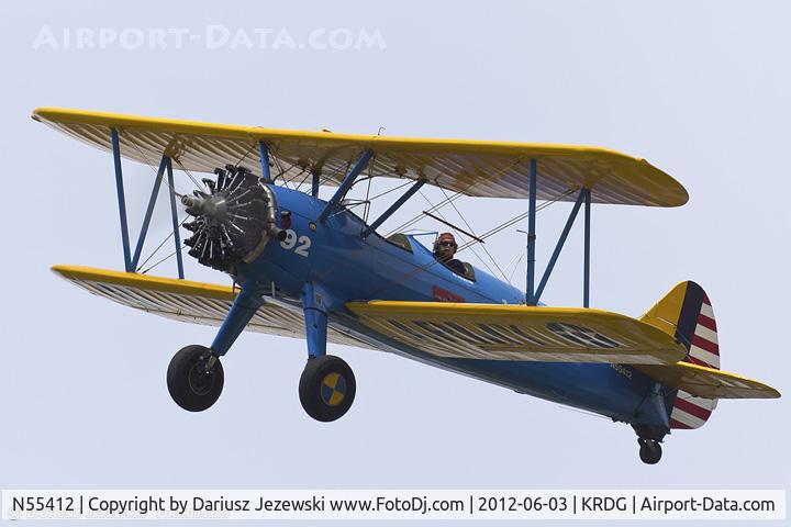 N55412, 1941 Boeing A75L300 C/N 75-1551, Boeing A-75L300 PT-13 Kaydet  C/N 75-1551, N55412