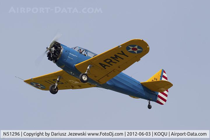 N51296, 1943 Fairchild (Howard) PT-23A Cornell (M-62C) C/N HO-190, Fairchild M-62C (PT-23A)  C/N 190-H0, N51296