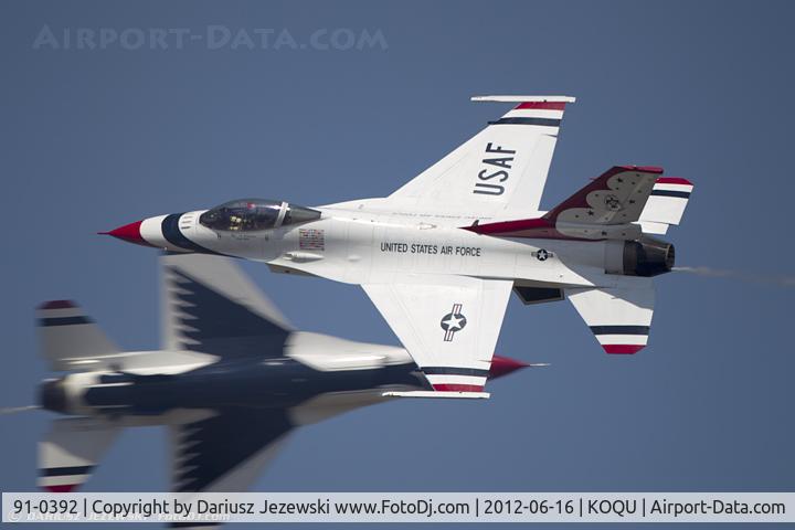 91-0392, 1993 General Dynamics F-16C Fighting Falcon C/N CC-90, F-16CM Fighting Falcon 91-0392 6 from USAF Thunderbirds  Nellis AFB, NV