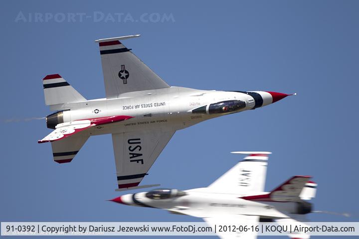 91-0392, 1993 General Dynamics F-16C Fighting Falcon C/N CC-90, F-16CM Fighting Falcon 91-0392 6 from USAF Thunderbirds  Nellis AFB, NV