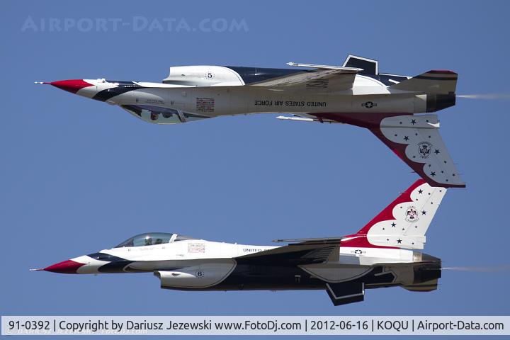 91-0392, 1993 General Dynamics F-16C Fighting Falcon C/N CC-90, F-16CM Fighting Falcon 91-0392 from USAF Thunderbirds  Nellis AFB, NV
