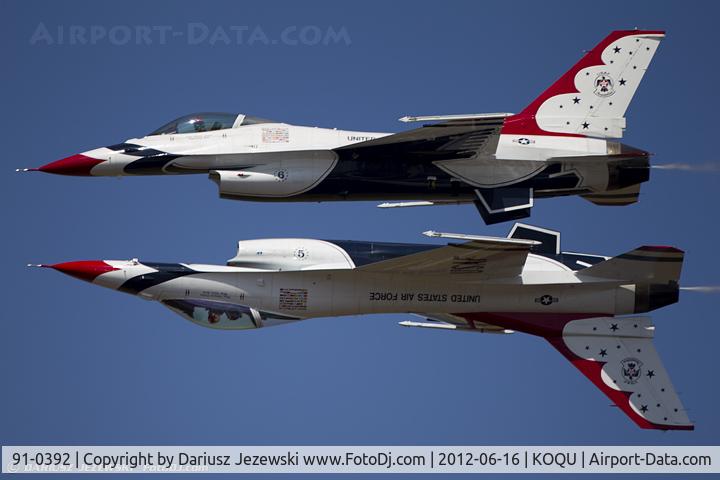 91-0392, 1993 General Dynamics F-16C Fighting Falcon C/N CC-90, F-16CM Fighting Falcon 91-0392 6 from USAF Thunderbirds  Nellis AFB, NV