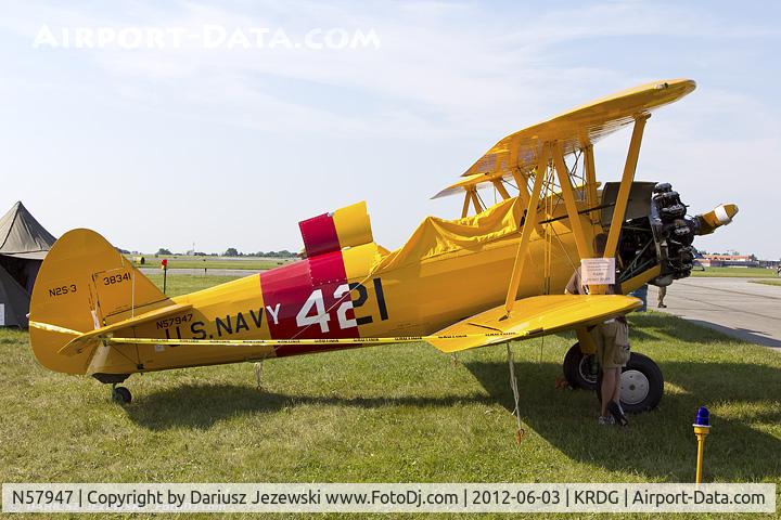 N57947, 1942 Boeing A75N1(PT17) C/N 75-4392, Boeing A-75N1 (PT-17) Stearman  C/N 75-4392, N57947