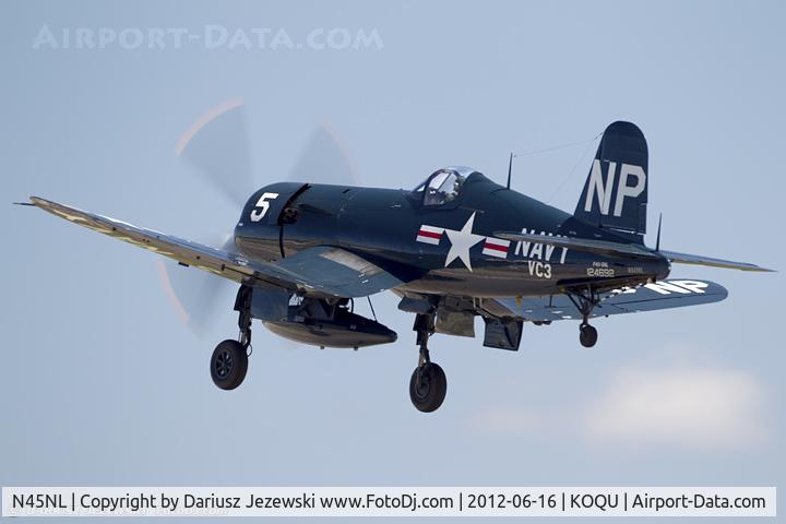 N45NL, 1951 Vought F4U-5NL Corsair C/N 124692, Chance Vought F4U-5NL Corsair  C/N 124692C, NX45NL