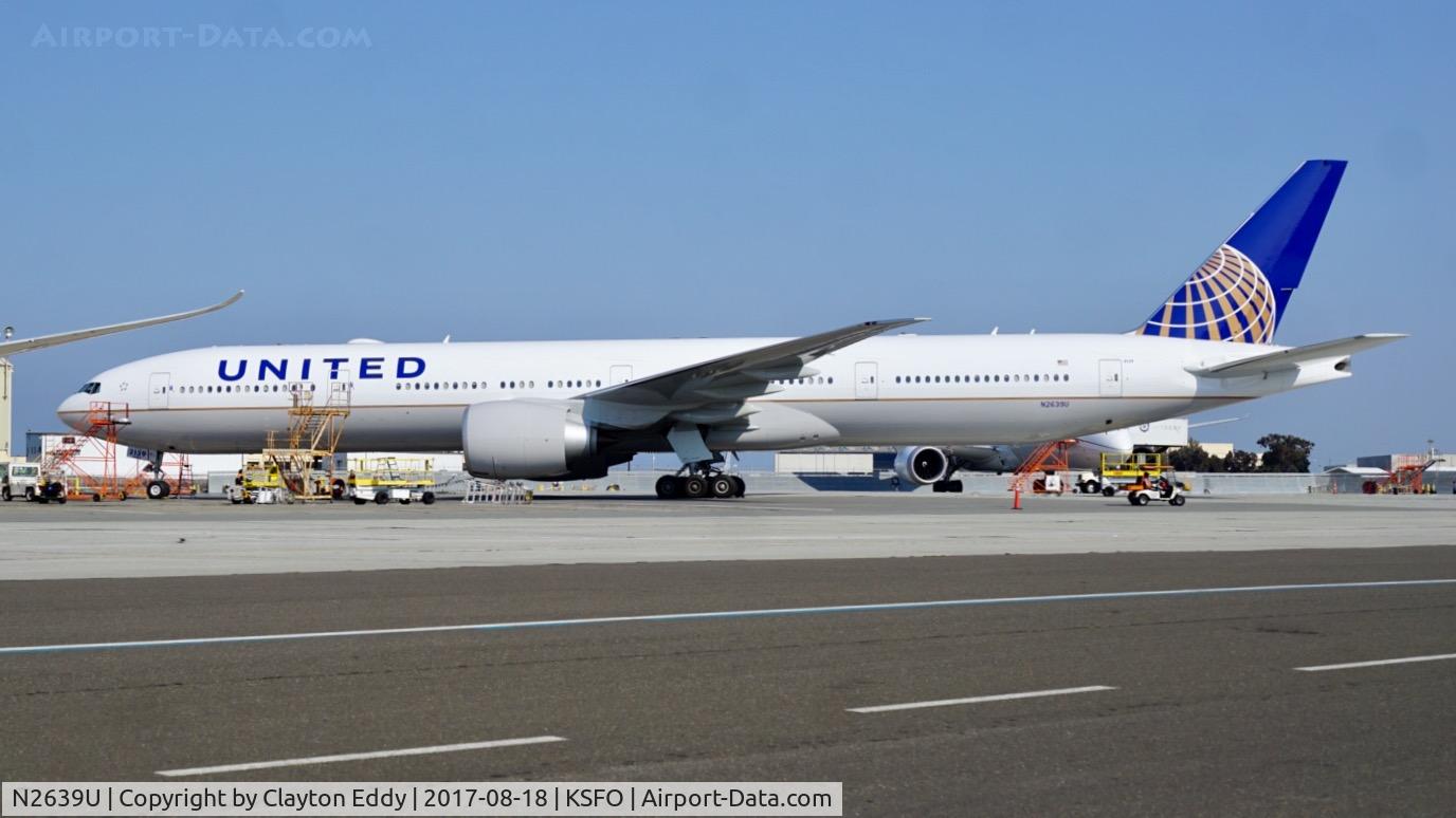 N2639U, 2017 Boeing 777-300/ER C/N 62650, SFO 2017.