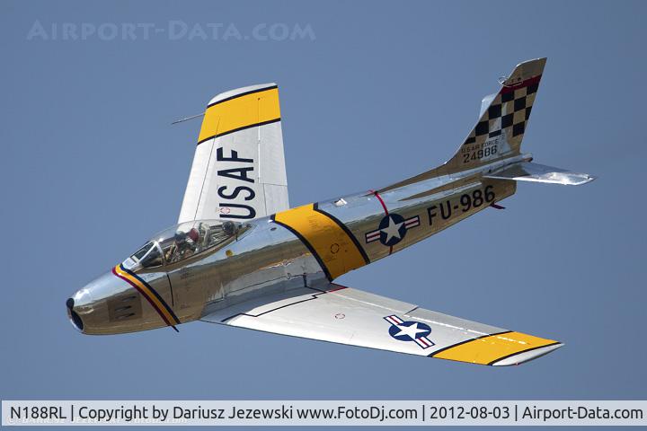 N188RL, 1952 North American F-86F Sabre C/N 191-682, North American F-86F (CWF86-F-30-NA) Sabre 
