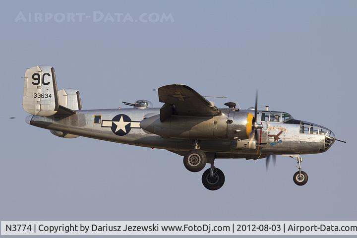 N3774, 1943 North American B-25D Mitchell C/N 100-23960, North American B-25C Mitchell 