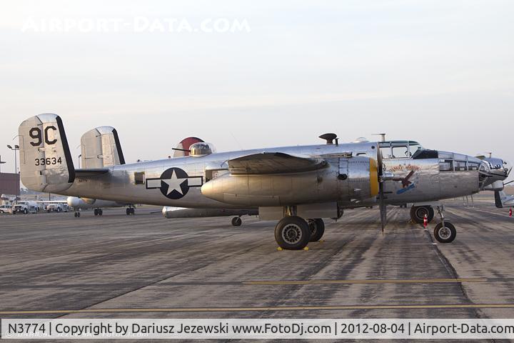 N3774, 1943 North American B-25D Mitchell C/N 100-23960, North American B-25C Mitchell 