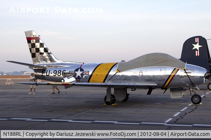 N188RL, 1952 North American F-86F Sabre C/N 191-682, North American F-86F (CWF86-F-30-NA) Sabre 