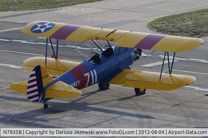 N7835B, Boeing A75N1(PT17) C/N 75-4587, Boeing A-75N1 (PT-17) Stearman  C/N 75-4587, N7835B