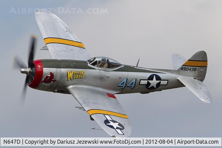 N647D, 1944 Republic P-47D Thunderbolt C/N 8955583, Republic P-47D Thunderbolt 