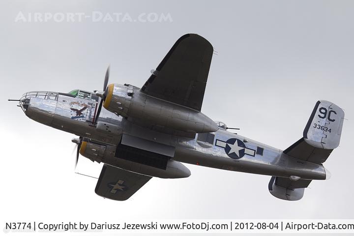 N3774, 1943 North American B-25D Mitchell C/N 100-23960, North American B-25C Mitchell 
