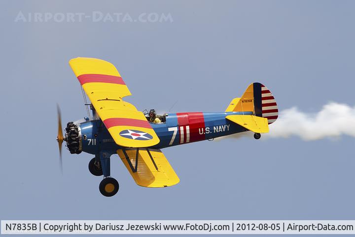 N7835B, Boeing A75N1(PT17) C/N 75-4587, Boeing A-75N1 (PT-17) Stearman  C/N 75-4587, N7835B