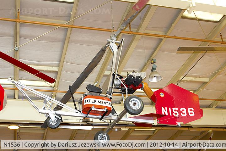 N1536, Bensen B-8M Gyrocopter C/N CT-1, Benseb B-8M  C/N CT-1 - American Helicopter Museum, N1536