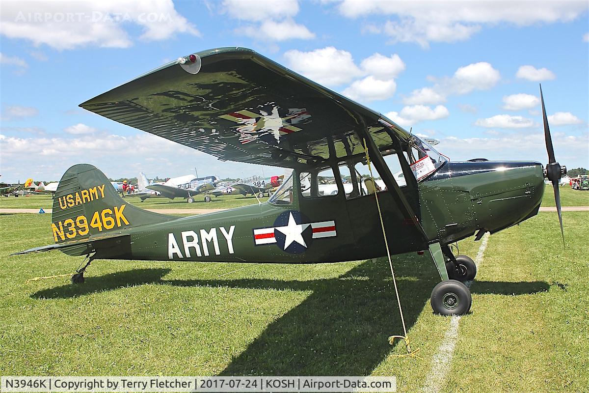 N3946K, Cessna L-19E Bird Dog C/N 24716, At 2017 EAA Airventure at Oshkosh