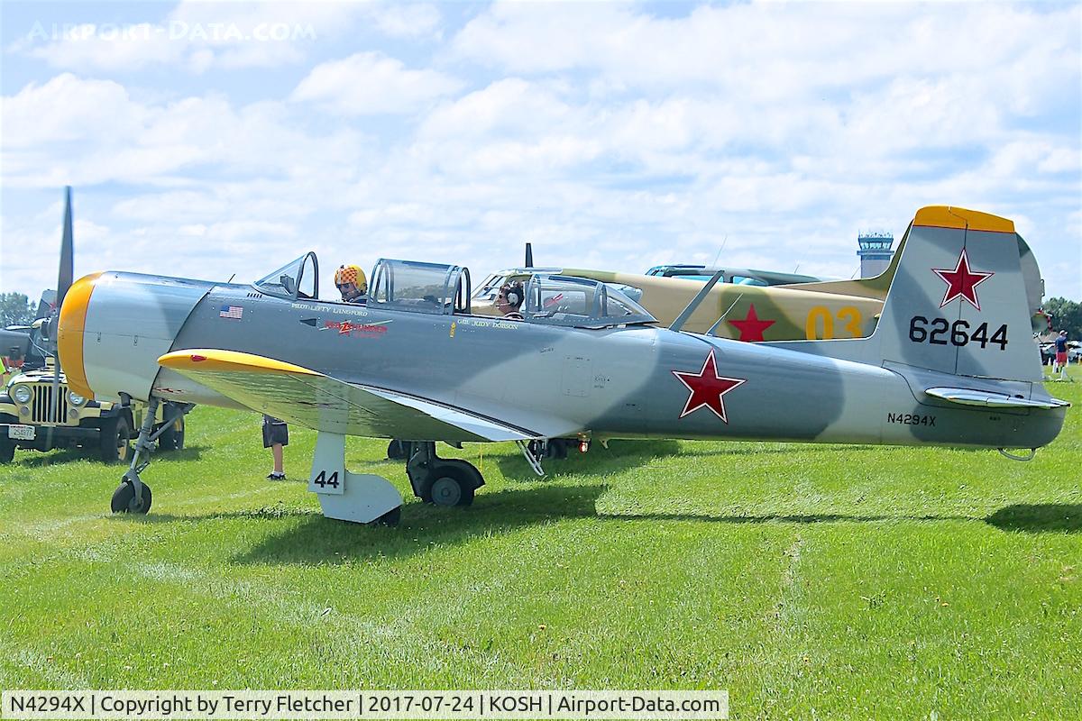 N4294X, 1968 Nanchang CJ-6A C/N 2532060, At 2017 EAA Airventure at Oshkosh