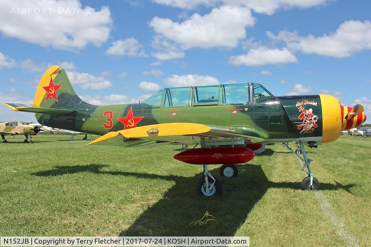 N152JB, 1981 Yakovlev (Aerostar) Yak-52 C/N 811403, At 2017 EAA Airventure at Oshkosh